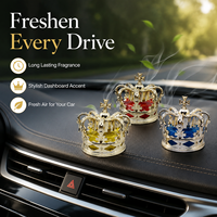 Ambientador de Coche de Alta Calidad, Líquido, Moderno, Creativo, con Diseño de Corona, Fragancia Oceánica, de Plástico