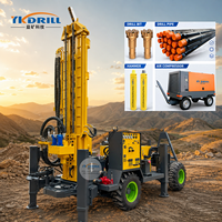 Foreuse hydraulique tractable YKT-230 pour puits d'eau, 230 m, alimentée au diesel, pour forage de roches, haute efficacité