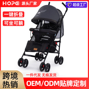 รถเข็นเด็กพับได้น้ำหนักเบาพร้อมระบบกันกระแทกแบบสี่ล้อสำหรับเด็กทารก สีเทา สีดำ สีน้ำเงิน - Product Image 5