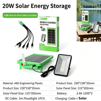 Kit de panneaux solaires portables pour la charge mobile, lampe solaire LED domestique avec chargeur USB pour l'Afrique, la maison, le bureau, le camping et les situations d'urgence