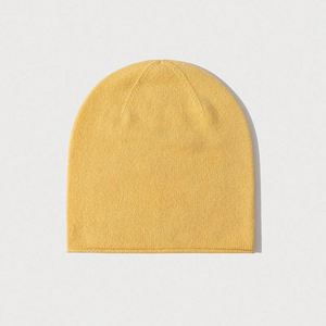 Vente en gros de bonnets en laine mérinos d'Australie, sans couture, couleur unie, pour femmes et hommes - Product Image 6