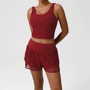 Vêtements de sport pour femmes NUIS, sensation de peau nue, <span class=keywords><strong>sexy</strong></span>, dentelle sans manches, <span class=keywords><strong>tenue</strong></span> de danse, entraînement, yoga, fitness, salle de sport, ensemble pour femmes - Product Image 5
