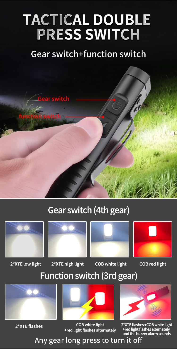 flat aluminum flashlight