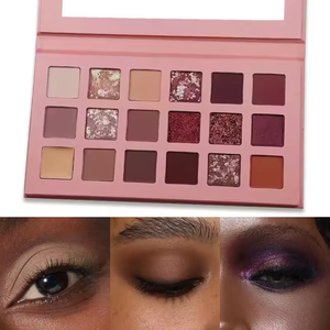 Palet Eyeshadow 18 Warna Pigmentasi Tinggi Tahan Air Bebas Kekejaman Hewan Metalik Shimmer Glitter Matte <span class=keywords><strong>Pressed</strong></span> <span class=keywords><strong>Powder</strong></span> untuk - Product Image 5