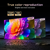 Mini Proyector Android 11, 720P Nativo, Decodificación 4K, Proyector LCD de Tiro Corto, Enfoque Automático, Duplicación de Pantalla Inalámbrica para Hogar y Exteriores