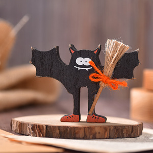 Ensemble de figurines en bois de chauve-souris fantômes d'Halloween pour décoration intérieure MSC034 - Product Image 4