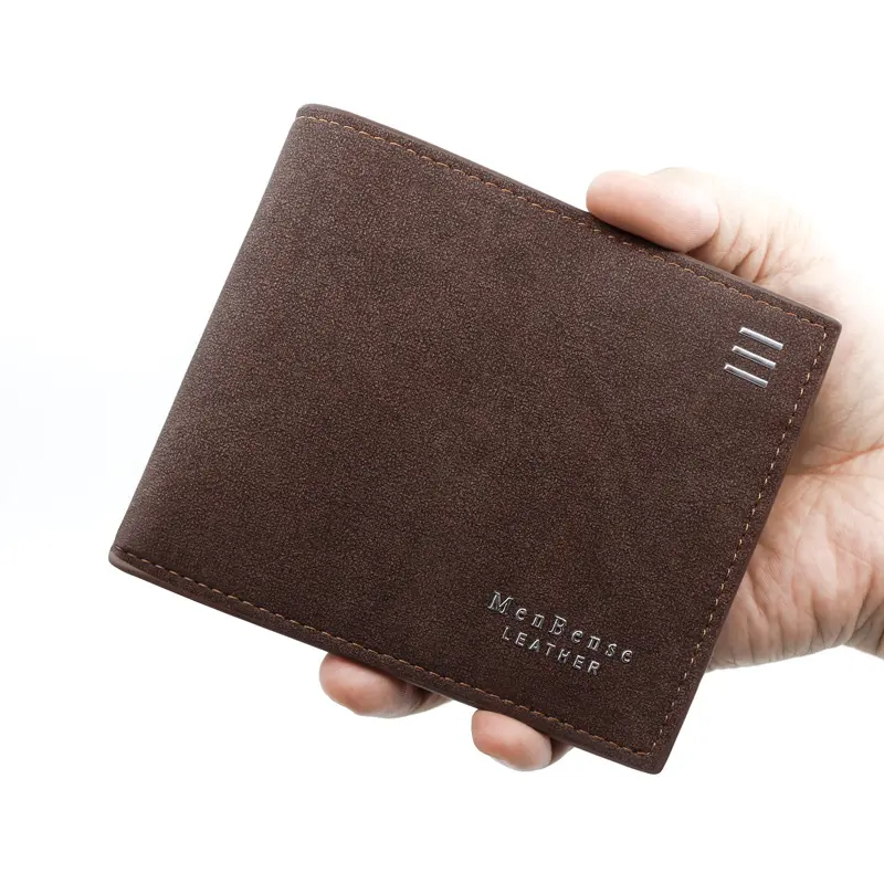 Stylish PU Leather Men Short Purse Simple Casual Men's Leather Wallet Small Clutch Male Wallet