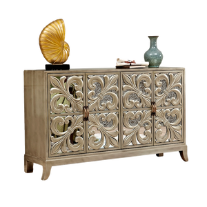 אירופאי רטרו סגנון עץ מלא נעליים ארון - Product Image 5