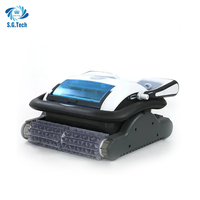 Robot de nettoyage de piscine Crown flambant neuf, en matériau PC, 4 modes de nettoyage, télécommande sans fil, application mobile pour les propriétaires de piscines publiques