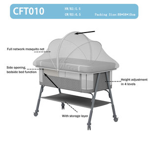 Berceau d'hôpital pour bébé en métal multifonctionnel, <span class=keywords><strong>lit</strong></span> de bébé portable moderne avec moustiquaire - Product Image 2