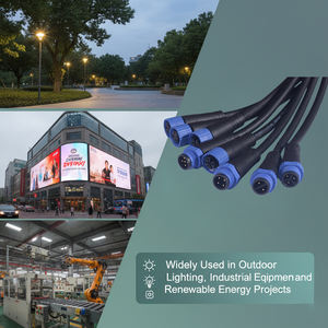 สายต่อ5Pin IP67ชายหญิงที่ทนทานต่อสภาพอากาศสำหรับวงจรแสงสว่างในเขตเทศบาลและการติดตั้งระบบไฟฟ้าในอุตสาหกรรม - Product Image 2