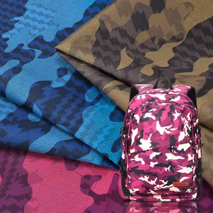 JHDTEX stampa stampata impermeabile 600d poliestere camo tessuto in nylon ripstop mimetico rosso e nero