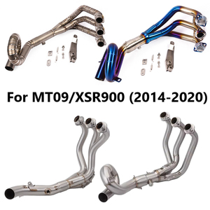 MT09 para Yamaha MT-<span class=keywords><strong>09</strong></span> <span class=keywords><strong>FZ</strong></span>-<span class=keywords><strong>09</strong></span> FJ09 TRACER 900 51mm 2015-2020 Sistema de Escape para Motocicleta, Tubo de Enlace Delantero Deslizante, Codo - Product Image 2