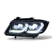 Feux avant TR pour BMW Série 3 E90, nouveau design, double couleur, accessoires auto, phares LED 2005-2012 V2, fumés extraordinairement