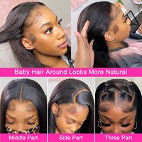 Parrucche con coulisse capelli umani parrucca frontale in pizzo 9x6 HD senza colla C parte Raw indiano har 13x6 HD parrucche frontali in pizzo per donne nere