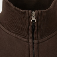 Veste zippée en polaire pour homme avec logo personnalisé, col montant, couleur unie, style streetwear décontracté, vente en gros