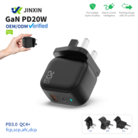 Charger Dinding USB-C 20W Laris Manis, Charger Tipe C 20W Cepat dengan Steker UK, Proteksi OTP