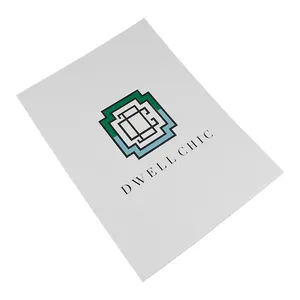 Logotipo personalizado Impresión a doble cara Dos bolsillos Publicidad Carpeta de presentación blanca para almacenamiento de documentos