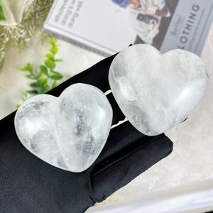 Cuarzo Transparente Natural al por Mayor, Corazón de Cristal Natural, Piedra de Palma Ecológica, Gema Curativa, Decoración del Hogar Feng Shui, Manualidades DIY, Regalo - Product Image 2