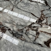 Calacatta en marbre bleu naturel Table basse centrale sur piédestal Morden bleu pour la décoration intérieure