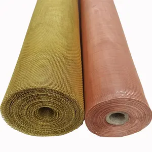 120 130 140 150 160 Micron Copper Fabric Ultra Fine Brass Knitted Wire Mesh For Shielding