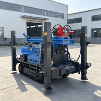Foreuse rotative portable diesel 500m pour puits d'eau, petite machine de forage avec composants essentiels : moteur, engrenage, boîte de vitesses, roulement