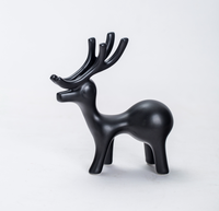 Décoration de bureau pour la maison ou l'hôtel, motif animalier nordique blanc personnalisé, ornements en céramique en forme de cerf Sika, cuits à haute température