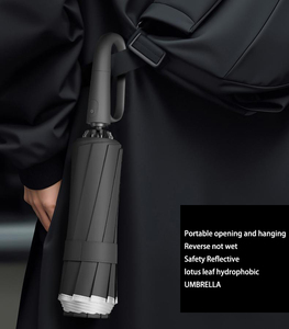 Nhà máy trực tiếp tùy chỉnh mô hình logo10k tự động gấp ô vòng khóa Windproof ba lần ô cho du lịch ngoài trời - Product Image 2