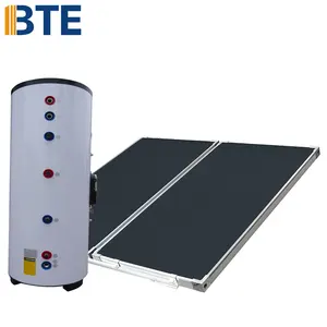 BTE150L 200L 300L 500L 1000Lフラットパネルスプリット太陽熱温水器コントローラー付きTk-7ヴィラ用