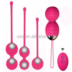 Frauen 12-Gang-Fernbedienung Wireless Vib rating Jumping Egg Vibrator Sexspielzeug Mit 3 Stück Kegel Vagina Hantel Ball Set - Product Image 3