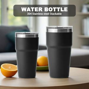 Vaso Térmico Apilable de Acero Inoxidable con Recubrimiento en Polvo de 20oz/30oz, Taza de Café de Doble Pared Aislada, Botella de Agua Deportiva - Product Image 6