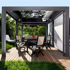 Pérgola Motorizada de Aluminio Saiou con Protección UV y Diseño Resistente al Viento, 3x3m, Estructura Moderna para Exteriores, para Balcón, Jardín, Piscina - Product Image 1