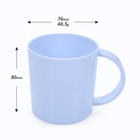 Tasse en plastique blanche de bureau minimaliste avec poignée tasses à logo personnalisé belles tasses à lait modernes tasse en plastique en gros HANDGRIP