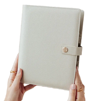 Carnet de notes A4 avec reliure à anneaux, planificateur quotidien à feuilles mobiles A5, couverture rigide en PU personnalisable avec impression