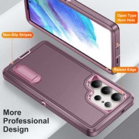 Étui de protection robuste double couche en PC de luxe avec support pour téléphones mobiles Samsung Galaxy S26 Ultra S25 Ultra S24 Ultra S23