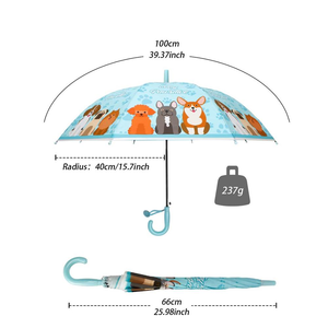 ओविडा 19 इंच स्वचालित बच्चों की छतरी पशु कुत्ता डिजाइन मैनुअल धातु कपड़ा ईवीए आउटडोर उपयोग फैक्टरी अनुकूलन योग्य सस्ता कस्टम - Product Image 3