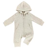 Vêtements pour bébés nouveau-nés en gros personnalisés, Combinaisons pour bébés, Combinaison en coton à manches longues pour tout-petits, Combinaison pour nourrissons, Combinaison à capuche zippée