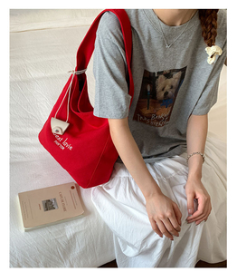 2025 Summer New Arrival Korean-Style Casual Stylish <b>Canvas</b> <b>Bag</b> <b>Large</b> Capacity Shoulder <b>Bag</b> - Product Image 3