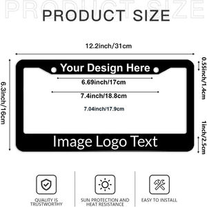 Portamatrículas de Aleación de Alta Calidad para Coche con Logotipo Personalizado - Product Image 4