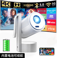 Projecteur LED haute définition 4K Ready, stéréo HIFI, objectif autofocus, Android 13, compatible 3D, projection d'écran mobile/WiFi, portable