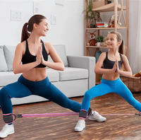 Conjunto de bandas de resistencia para correas de tobillo, banda elástica para Fitness, equipo de gimnasio para hombre y mujer, barra de entrenamiento para ejercicios de Culturismo