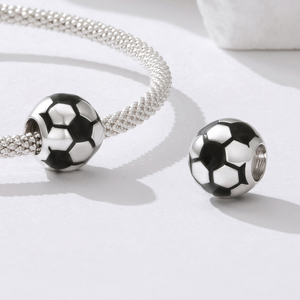 Amuleto de Balón de Fútbol Plateado en Aleación de Zinc, Joyería Deportiva Casual Unisex, Regalo - Product Image 3