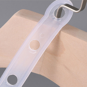 Trắng nhựa hiển thị Móc Áo DẢI cho các cửa hàng thời trang trọng lượng nặng kết nối ổn định với móc ổn định để cài đặt vải - Product Image 4