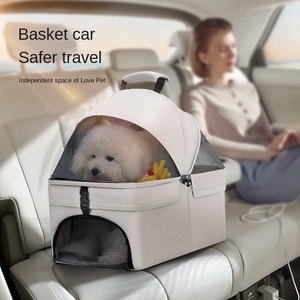 Puertas con cremallera de doble cara Paneles de malla ultra-transpirables Portador de mascotas desmontable <span class=keywords><strong>plegable</strong></span> de una mano Cochecito de mascotas <span class=keywords><strong>para</strong></span> <span class=keywords><strong>perros</strong></span> y gatos - Product Image 4