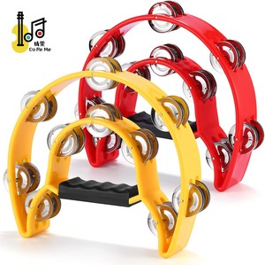 Instrumentos Musicales de Percusión Portátiles para Actividades Navideñas, Pandereta de Media Luna para Niños y Adultos, Ktv - Product Image 3