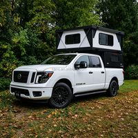 Coque de camping-car en aluminium résistante aux intempéries pour camionnette, tente de toit rigide à levage vertical, pour voyages en plein air et aventures en terre inconnue