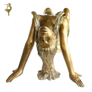 Metal Art Bronce Chica desnuda Escultura Desnuda Dama mujer Estatua Mesa de centro Base - Product Image 6