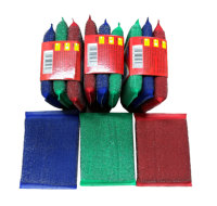 Éponge à vaisselle en acier inoxydable, éponge métallique en acier inoxydable, éponge en maille pour le nettoyage de la cuisine, 3 pièces par paquet