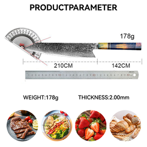 Profesional 8 pollici di lusso Vg10 forgiato 67 strati cucina cucina Chef coltello damasco Kiritsuke coltello - Product Image 2