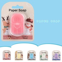 Feuilles de savon jetables simples parfumées pour le voyage, mini-lingettes nettoyantes pour les mains, fournitures de salle de bain
